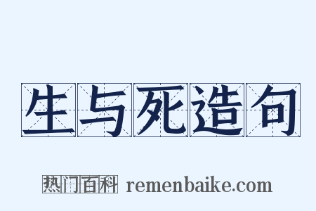生与死造句是什么意思的图片